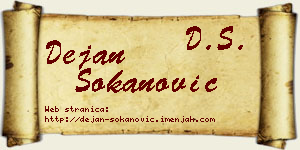 Dejan Sokanović vizit kartica